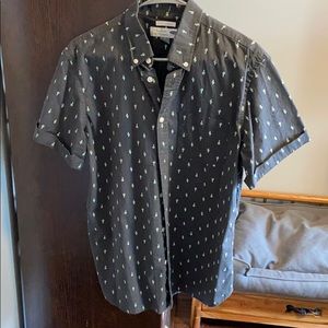 Charcoal Gray Cactus button down
